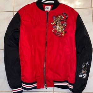 Zara Men’s Tiger Bomber Jacket